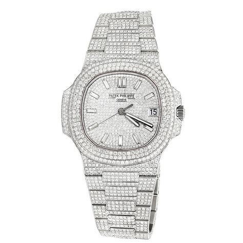 patek philippe iced out watch|iced out watch real diamonds.